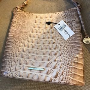 New Brahmin Light pink cross body purse